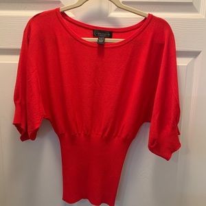 cable & gauge Red Knit Top